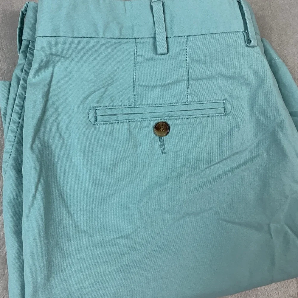 Peter Millar Shorts Mens 40 Green Golf Pima Cotton Flat Front Chino Casual